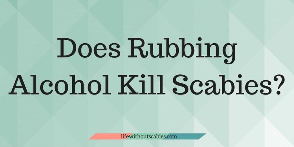 does rubbing alcohol kill scabies?